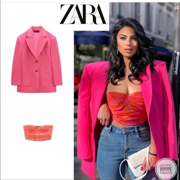 ZARA BLOGGERS FAV CORSET TULLE TOP - Picture 6 of 10